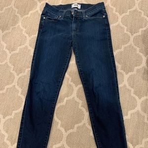 Paige dark blue skinny jeans